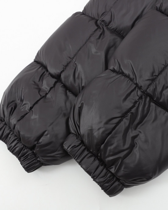 MIU MI* 23FW plaid bread short down jacket