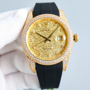 Rol*x Datejust Full Diamond Luxury Watch