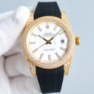 Rol*x Datejust Full Diamond Luxury Watch