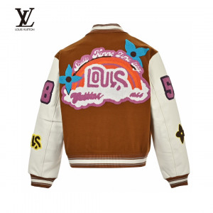 Louis Vuitto* 23FW Embroidered Alphabet Micro Logo Baseball Jacket