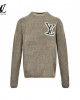 Louis Vuitto* 22FW Jacquard Big Logo Round Neck Sweater