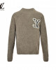 Louis Vuitto* 22FW Jacquard Big Logo Round Neck Sweater