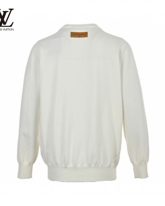  Louis Vuitto* 23FW Multielement Embroidered Knit Sweater