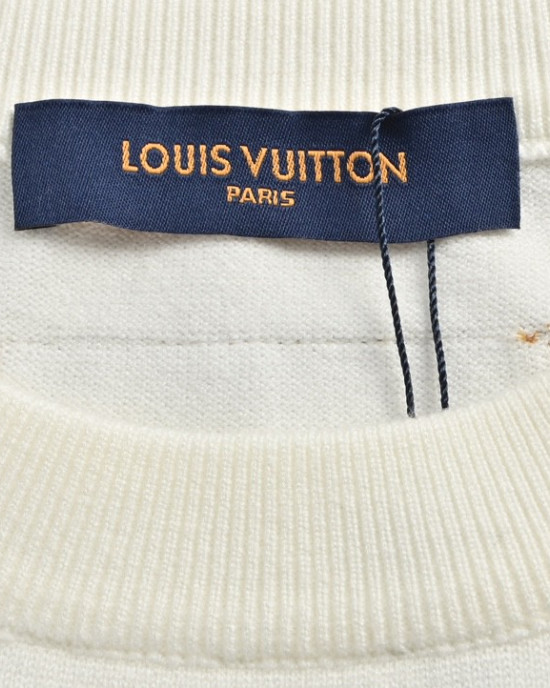  Louis Vuitto* 23FW Multielement Embroidered Knit Sweater