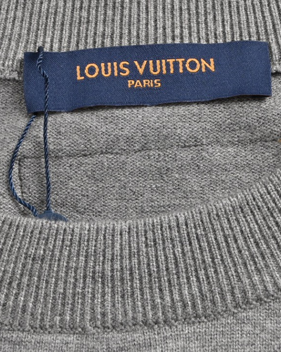  Louis Vuitto* 23FW Multielement Embroidered Knit Sweater