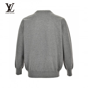 Louis Vuitto* 23Fw Heart Jacquard Round Neck Sweater