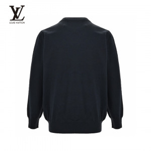 Louis Vuitto* 23Fw Heart Jacquard Round Neck Sweater