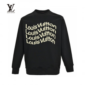 Louis Vuitto* 23FW Twisted Letter Printed Round Neck Sweatshirt