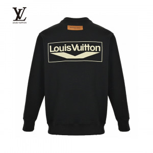 Louis Vuitto* 23FW Twisted Letter Printed Round Neck Sweatshirt