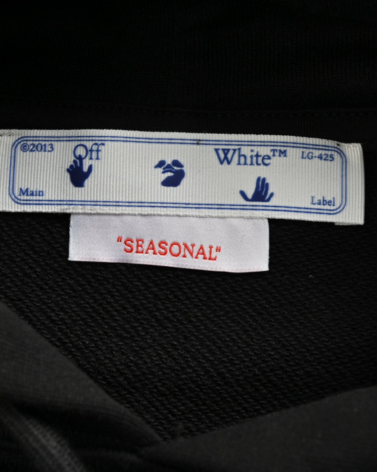 OFF WH1TE C/O VIRGIL 22Fw Basic Line Print Hooded Sweatshirt