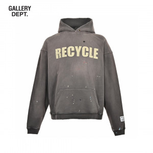 Gallery D*pt 23Fw Eco-Recycled Letter Painted Hooded Sweatshirt