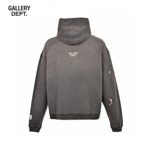 Gallery D*pt 23Fw Eco-Recycled Letter Painted Hooded Sweatshirt