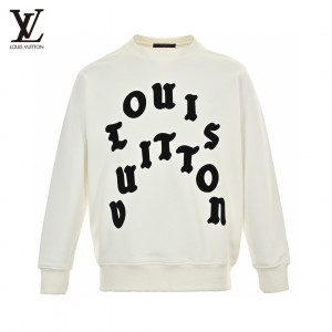 Louis Vuitto* 23Fw Curved Letter Crew Neck Sweatshirt