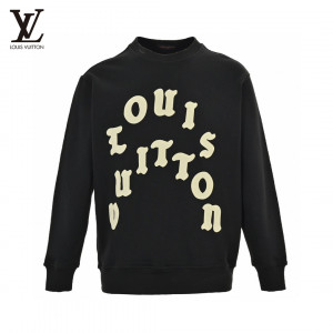 Louis Vuitto* 23Fw Curved Letter Crew Neck Sweatshirt