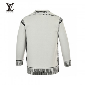 Louis Vuitto 23Fw Two-dimensional Sketch Cardigan Sweater